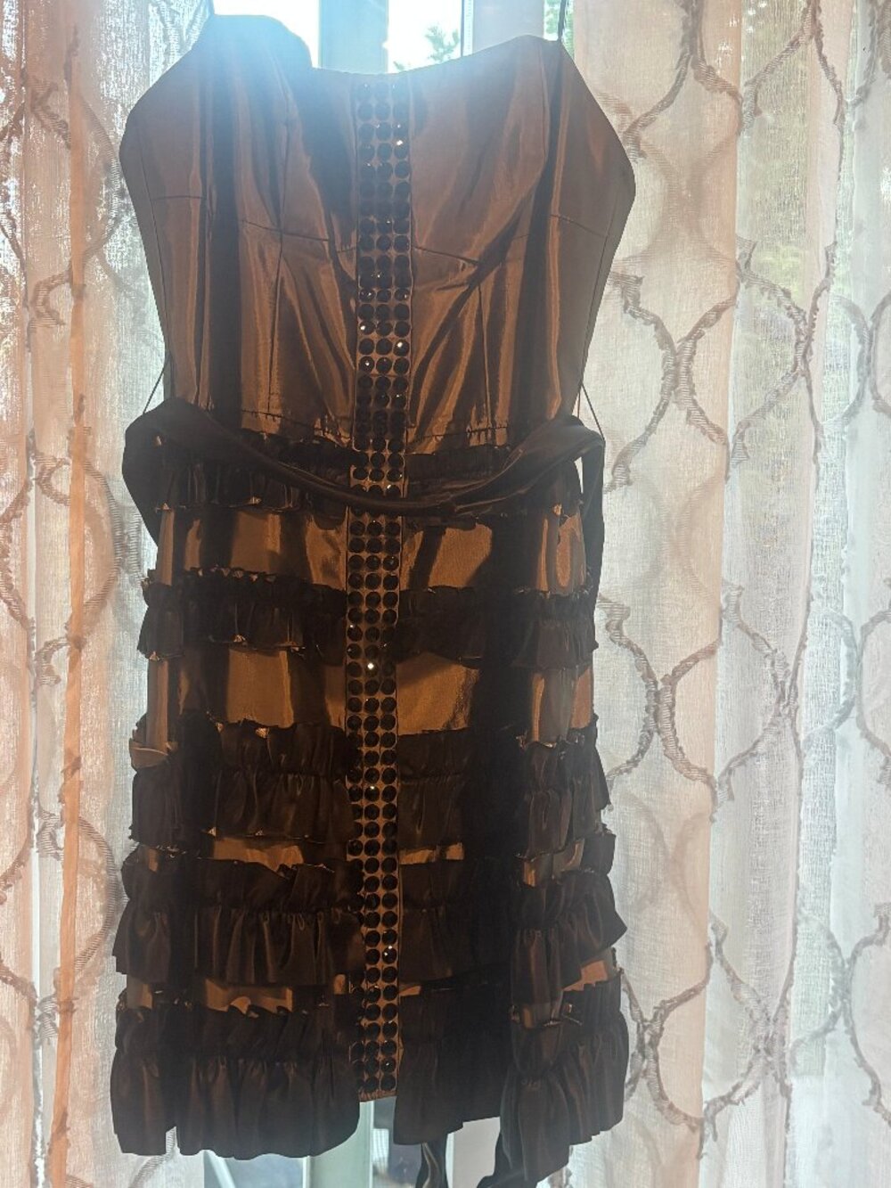 A.B.S. Collection By Allen Schwartz metallic gold Evening Dress Size 12